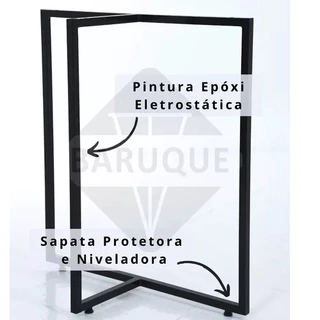 Base De Mesa 70cm X 68cm Aço Industrial 1 Pé