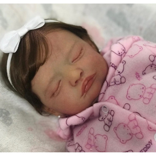 48cm Boneca Bebê Reborn Realista Enraizado Fibra De Cabelo 100