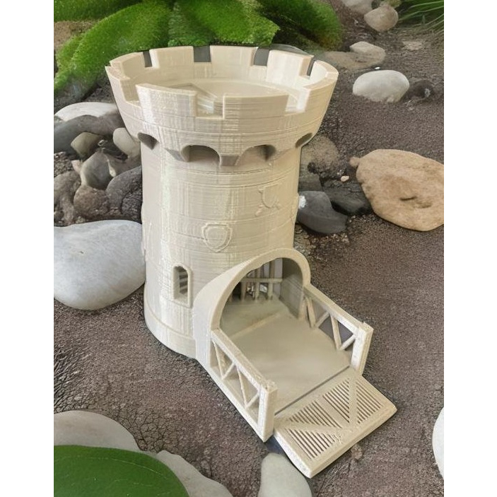 Torre de Dados RPG Estilo Castelo Medieval mini castelo