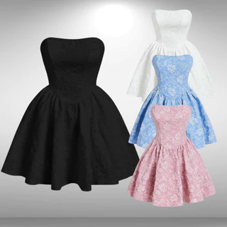 Vestido Curto Floral Rodado Romântico Princesa Tomara que Caia Tendência Moda Blogueira