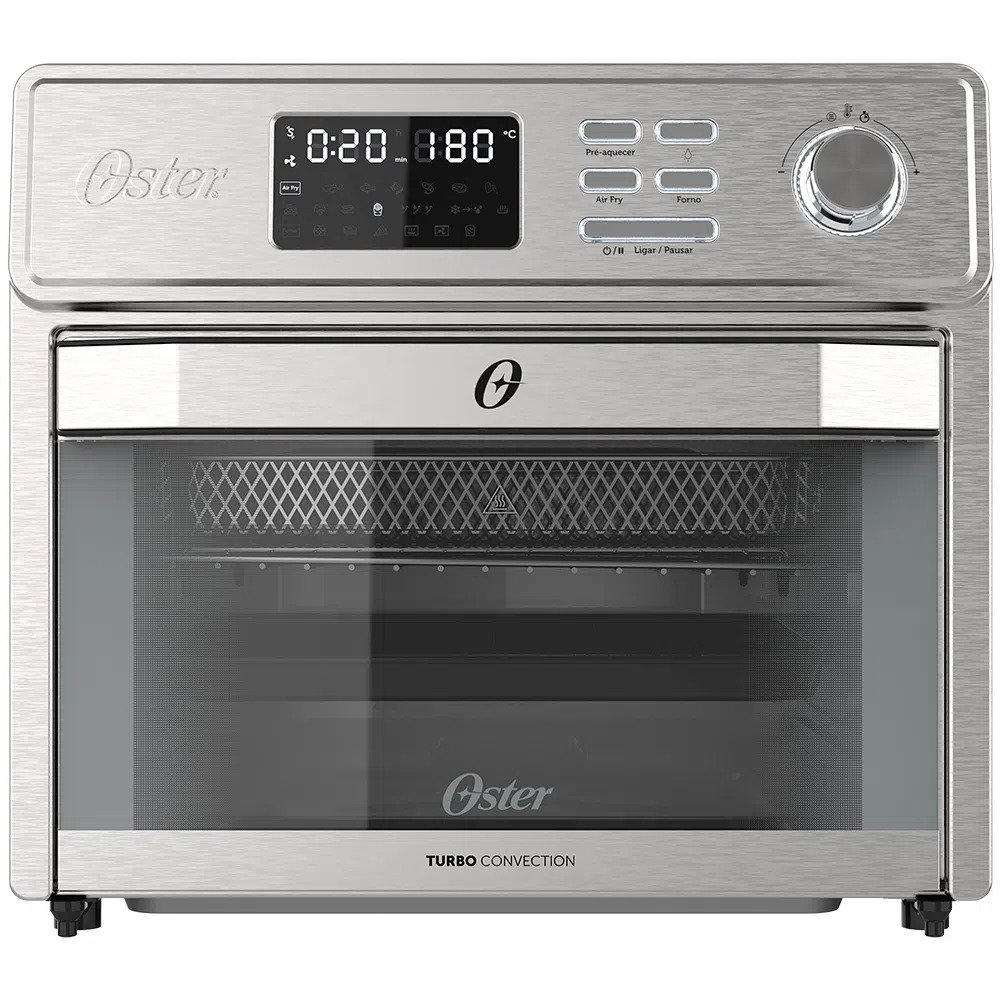 Fritadeira Elétrica Sem Óleo/Air Fryer Oster 2 Em 1 Black Inox 4