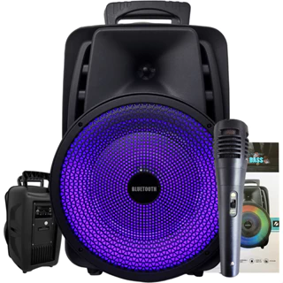 Caixa de Som Bluetooth Alto Amplificado Grande Potencia 1000W Led MP3