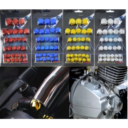 Capa Parafuso Tampa Acabamento Moto Universal 30 Unidades