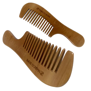 Pente De Madeira Wood Line Premium Dentes Largos Marco Boni