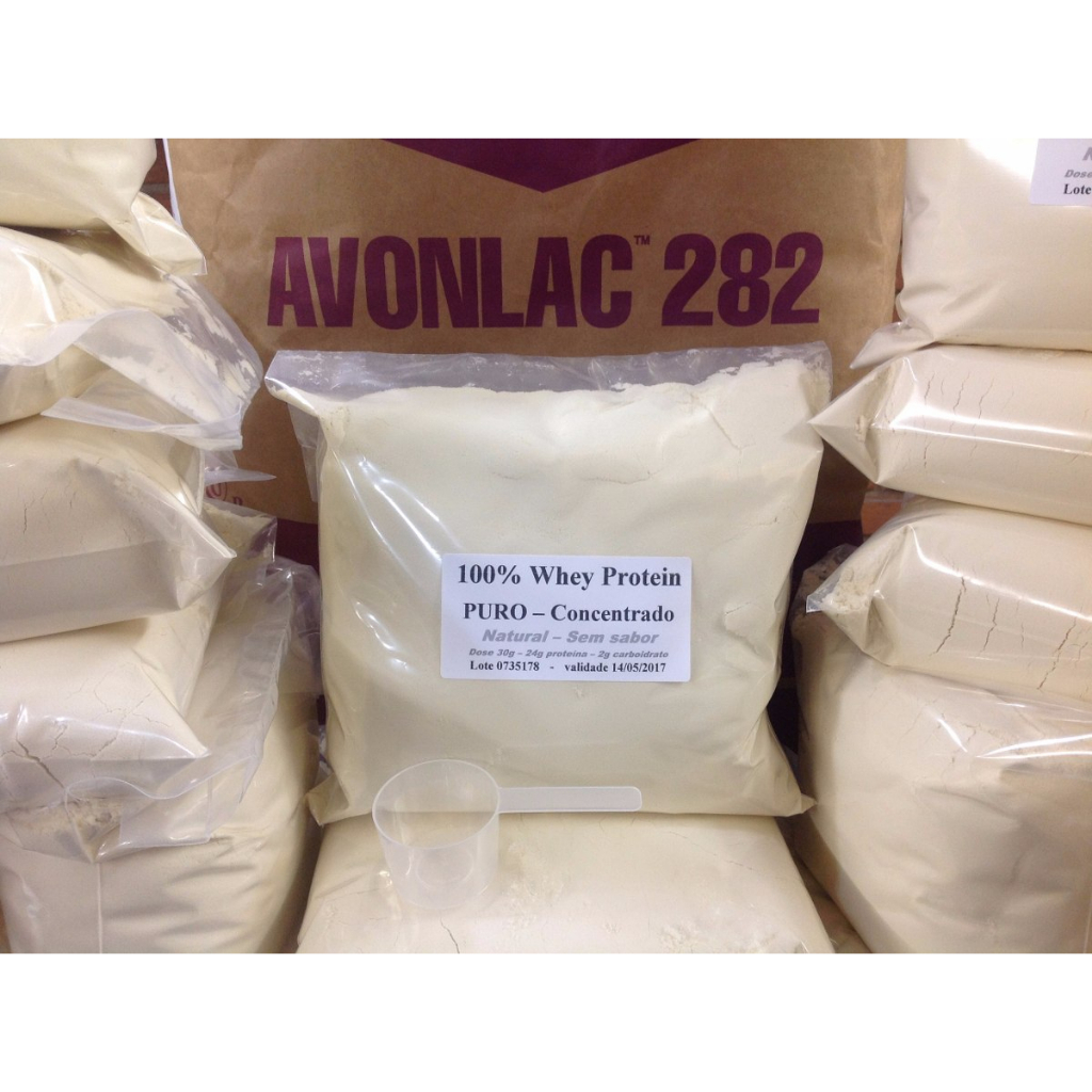 1 kg Whey Protein Concentrado Glanbia Avonlac 282 100% Matéria Prima Importada – Com Laudo e Nota Fiscal