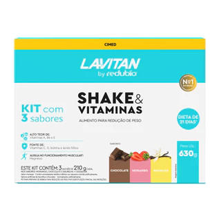 Kit Redubio Shake Dieta De 21 Dias Com 3 Sabores 630g Preço Promocional