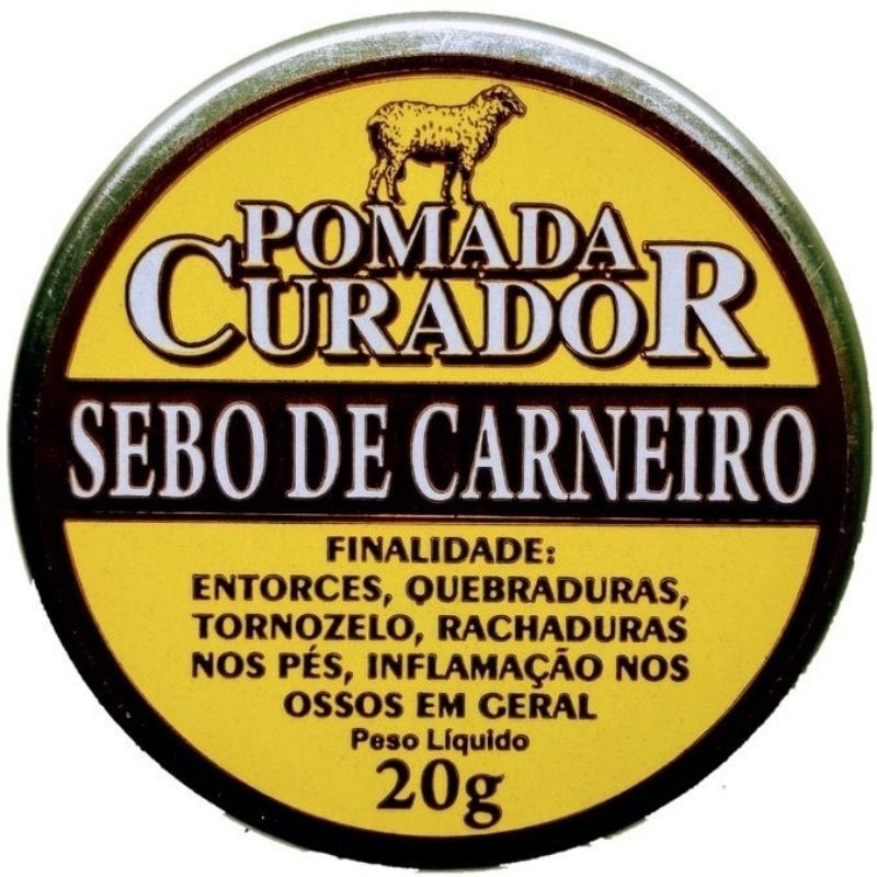 POMADA CURADOR SEBO DE CARNEIRO 20g Shopee Brasil