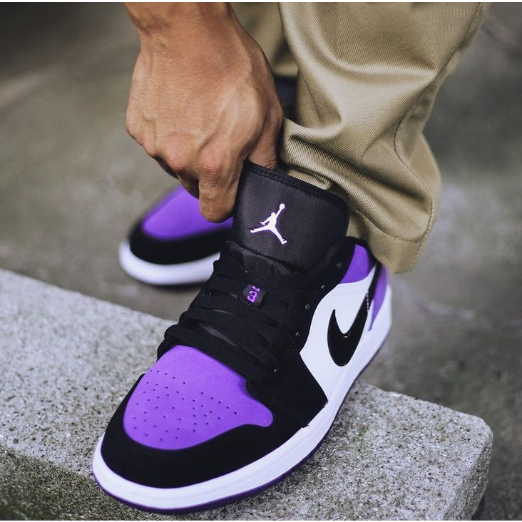 Tênis Nike Air Jordan 1 Botinha Cano Baixo Low  Cinza/Branco/Preto/Roxo/Laranja/Verde Masculino Feminino Drip Swag Estiloso  Liquidação - Escorrega o Preço