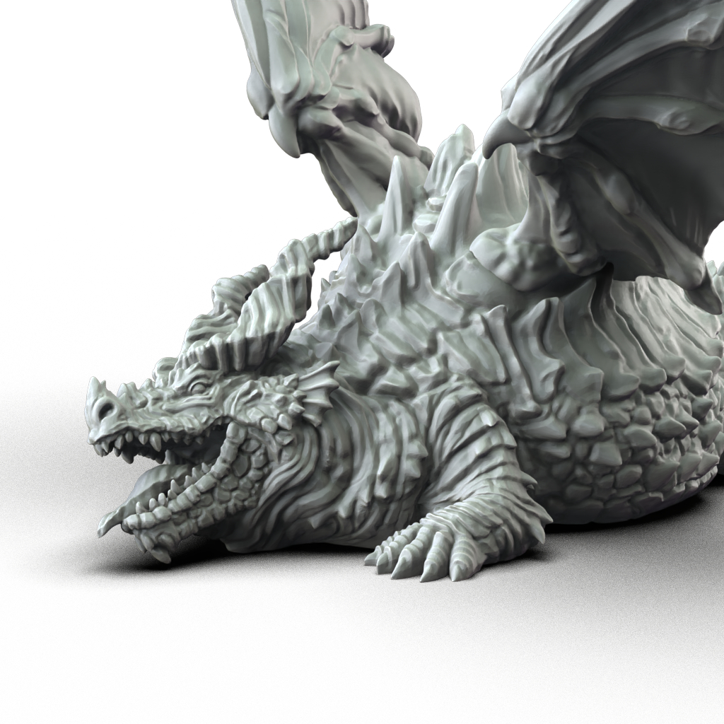 Themberchaud o Dragão Roliço Miniatura RPG Dungeons & Dragons Dragão Gordo