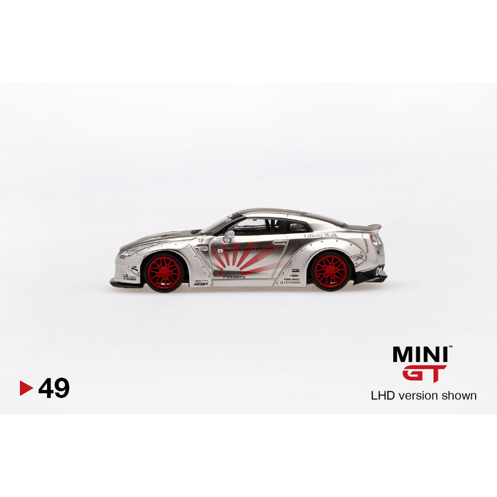 MINI GT MGT00049 49 LB WORKS Nissan-R (R35) Satin Silver RHD