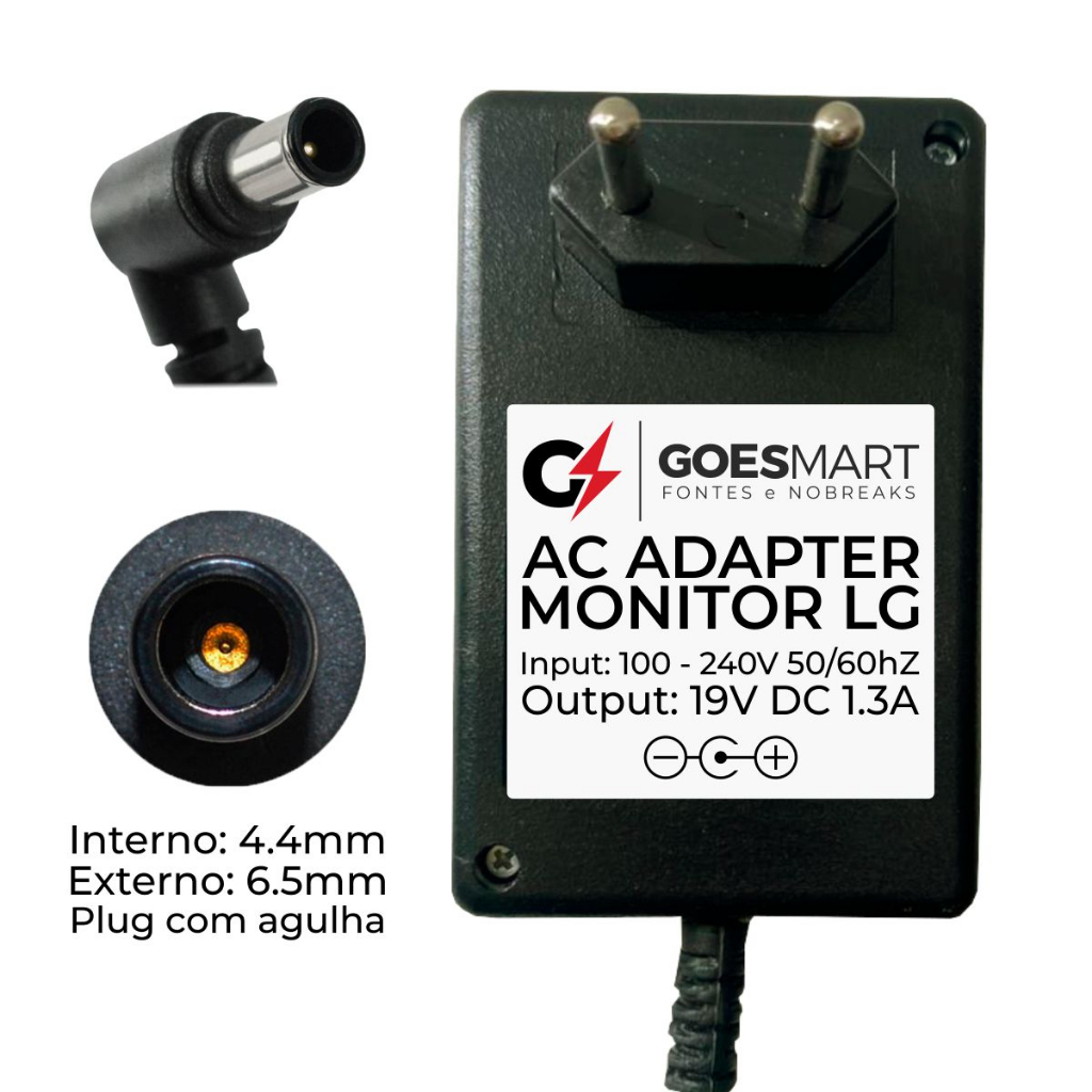 Fonte Carregador Adapter Monitor LG Lcap26-b 19v
