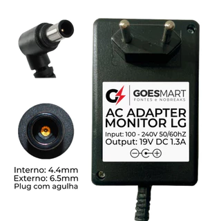 Fonte Carregador Adapter Monitor LG Lcap26-b 19v