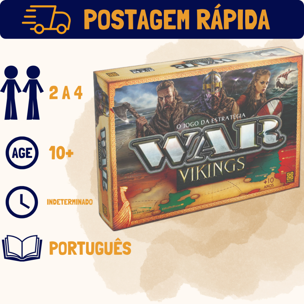 Jogo De Tabuleiro War Vikings O Jogo Da Estrategia - Grow