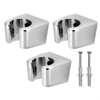 3 Suporte P/ Mangueira Chuveiro Ducha Higiênica Abs Cromada