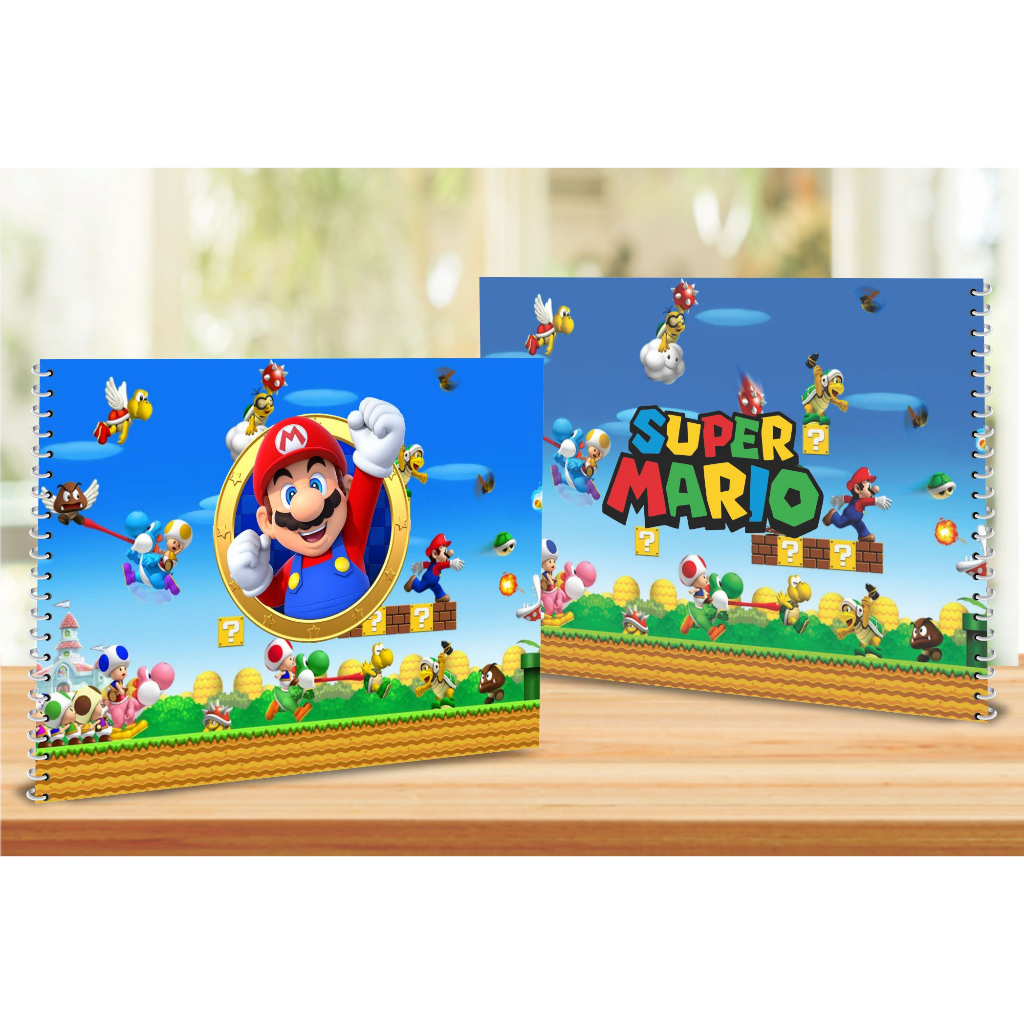 Caderno de Desenho Super Mario 100fls ( Capa Mole ) | Shopee Brasil