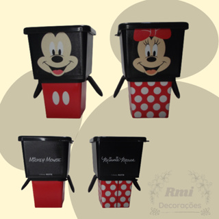 Pote Mickey ou Minnie Conjunto com 2 un. 430mL e 180mL (lanche, marmita, cozinha)