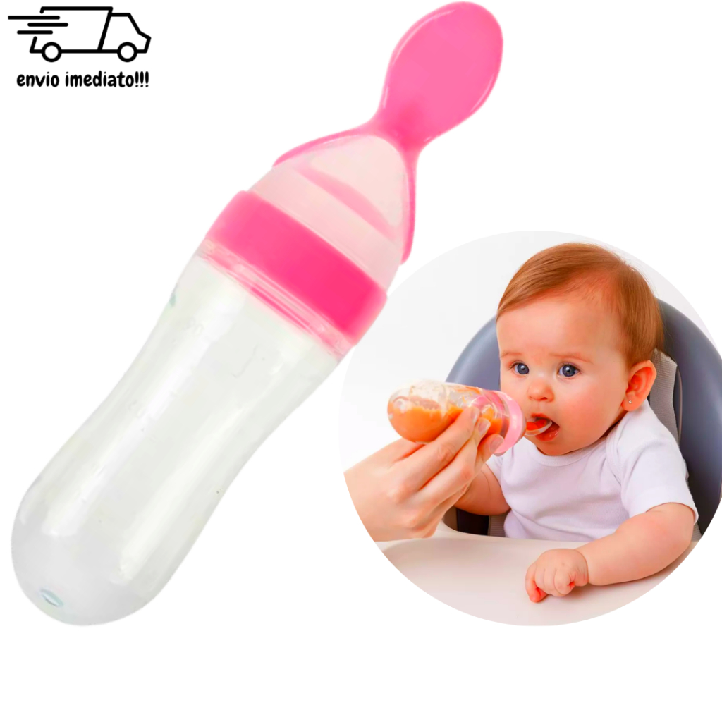 Colher Dosadora Mamadeira Papinha Infantil Bebê Introdução Alimentar ...