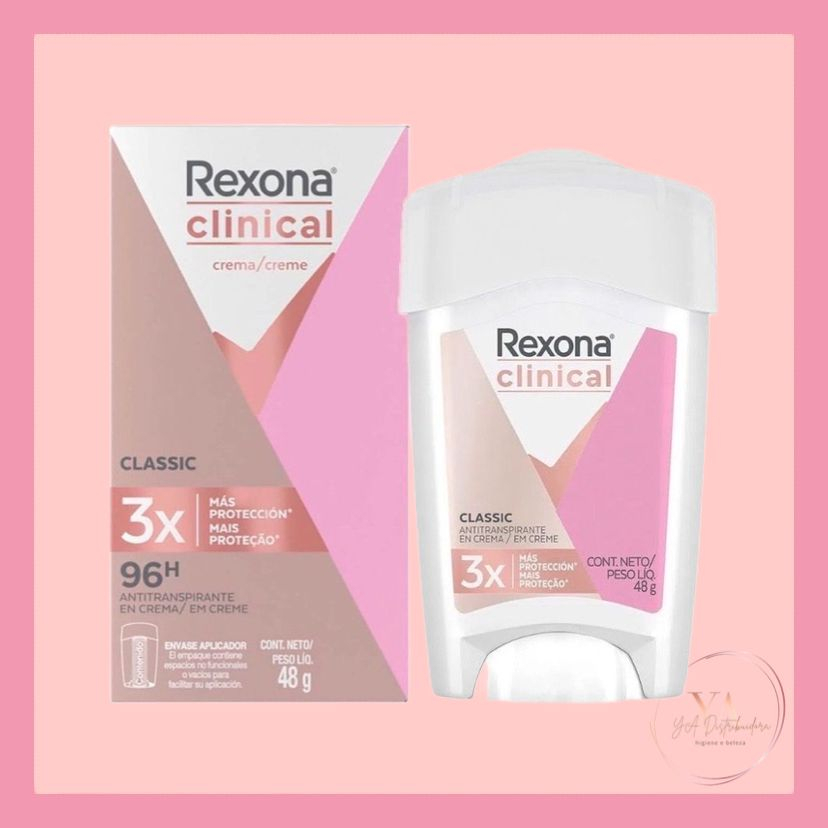 Rexona Clinical Desodorante Creme Classic Feminino 48g Shopee Brasil