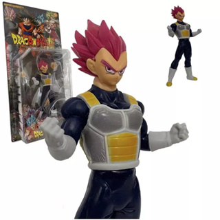 Boneco Dragon Ball Z Goku Super Sayajin God Vegeta Ssj God - J.A