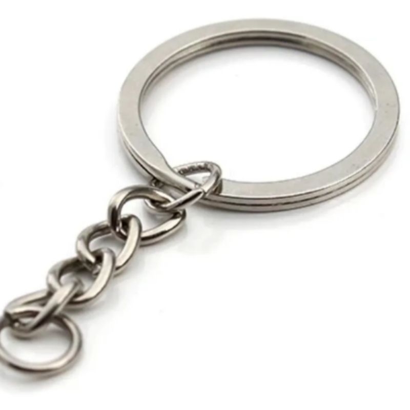 Argola Para Chaveiro Italiana + Elo 8mm - 25mm - 100 Pçs