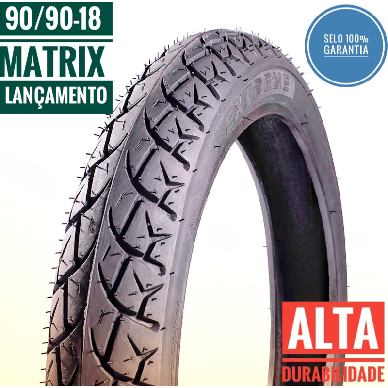 Pneu Traseiro 90/90-18 MATRIX Cg125 150 Ybr125 Honda Yamaha Today