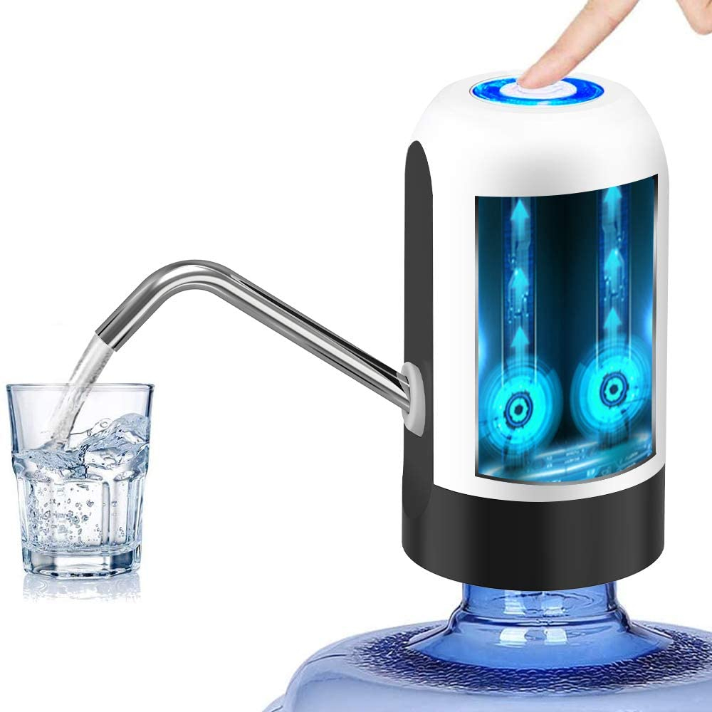 Bomba Elétrica Universal D'Água Dispenser Automático Com Carregamento Usb Galão De 20L