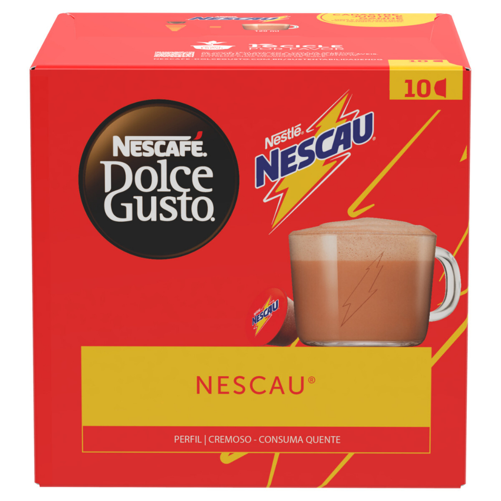 Composto Lácteo em Cápsula Nescau Chocolate Nescafé Dolce Gusto Caixa