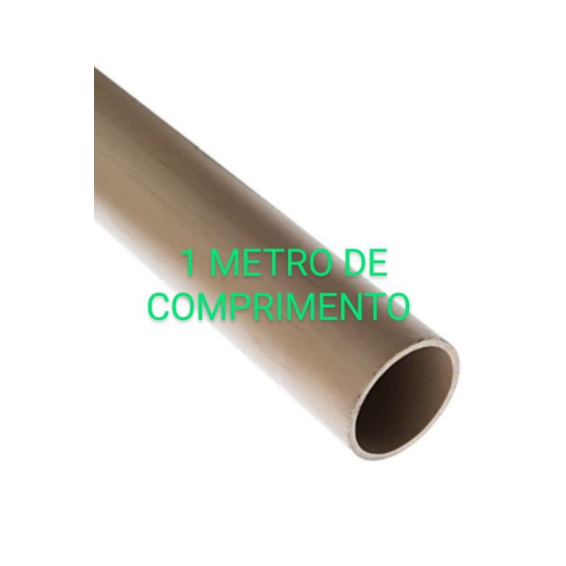 TUBO CANO PVC 50mm (1 METRO DE COMPRIMENTO) PVC SOLDÁVEL MARROM ...