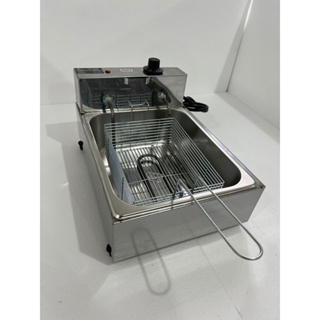 fritadeira elétrica 1 cuba, 5 litros 220v inox profissional