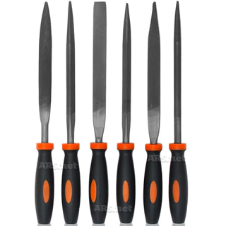 jogo de Lima Agulha 18cm 6 Peças Redonda Chata Triangular Profissional