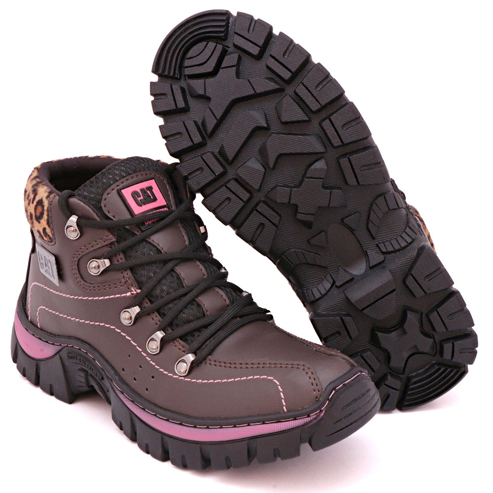 Bota Caterpillar de Couro Coturno Masculino Ref. 2190 Cor Brown - Botas de  Trilha