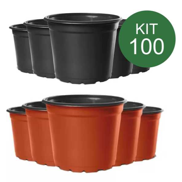 Kit 100 Vaso pote 11 Nutriplan para plantas suculetas rosa do deserto