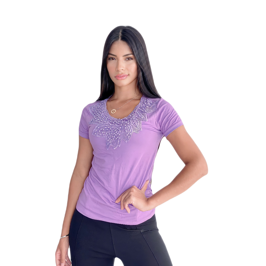 Blusas Femininas Decote Malha Canelada Promoção Moda Verão