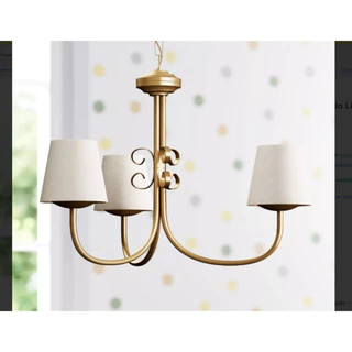 LUSTRE LISO DOURADO - LUMINARIA DOURADA