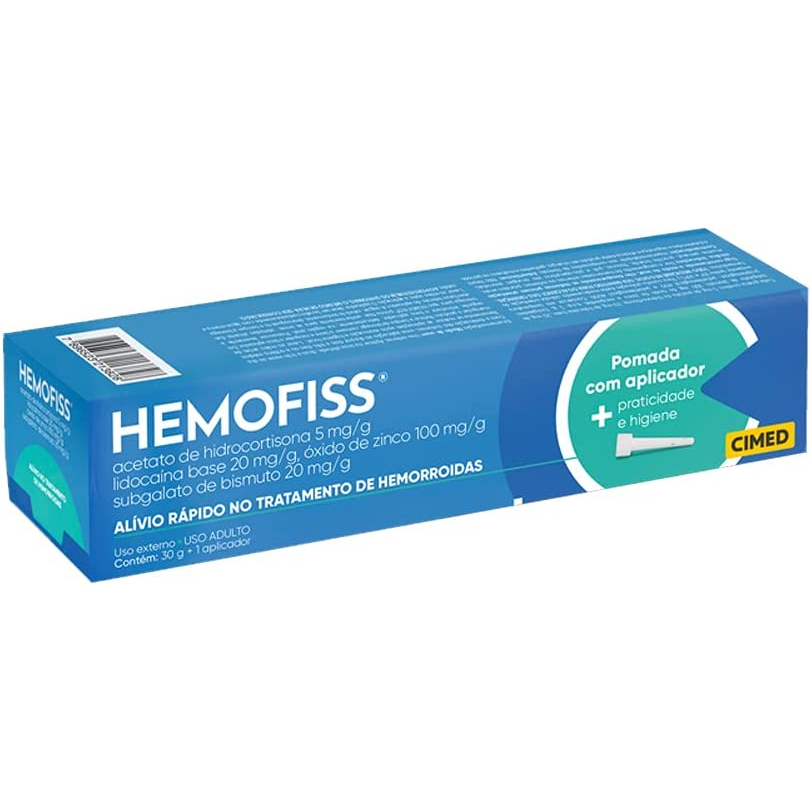 Hemofiss Pomada 30g + 1 Aplicador + Praticidade e higiene Cimed