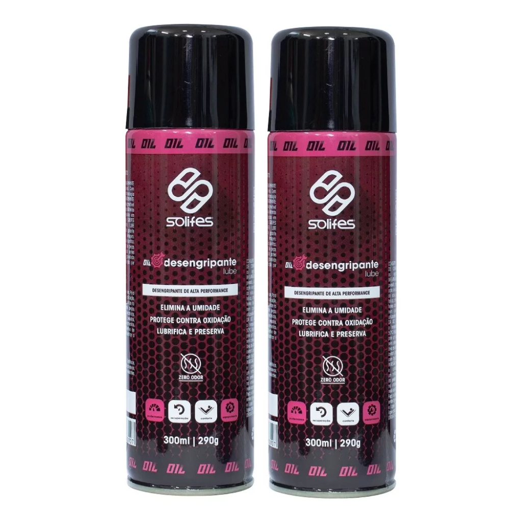 Lubrificante Desengripante Par Lube Spray 300ml Bike Solifes 2 Unidades