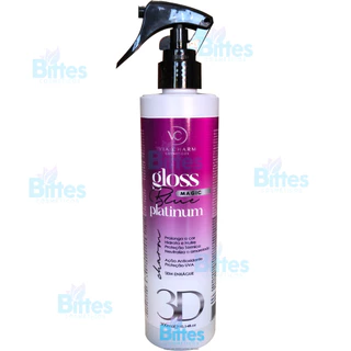 SPRAY CAPILAR GLOSS BLUE MAGIC VIA CHARM PLATINUM LUZES LOIRAS FINALIZADOR