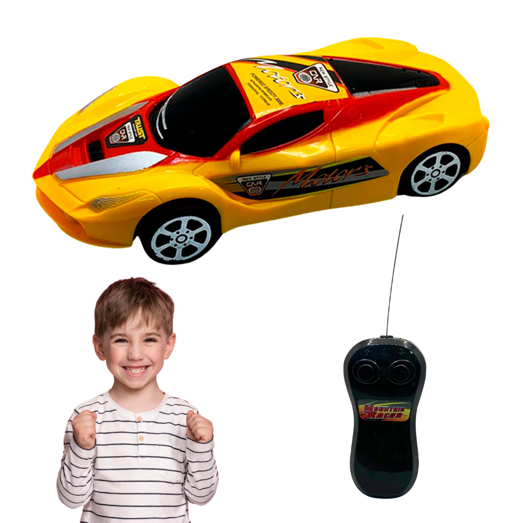 Carrinho Controle Remoto Carro de Corrida Camaro Amarelo Grande com 45cm  Racer Xtreme Brinquedo Infantil Criança da Will Kids WB7750