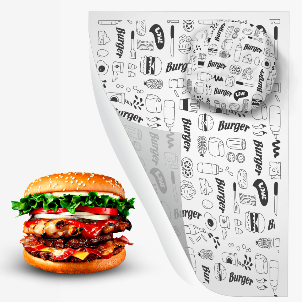 Papel Acoplado Mono Para Lanches ou frios 30x38cm - 350 Folhas