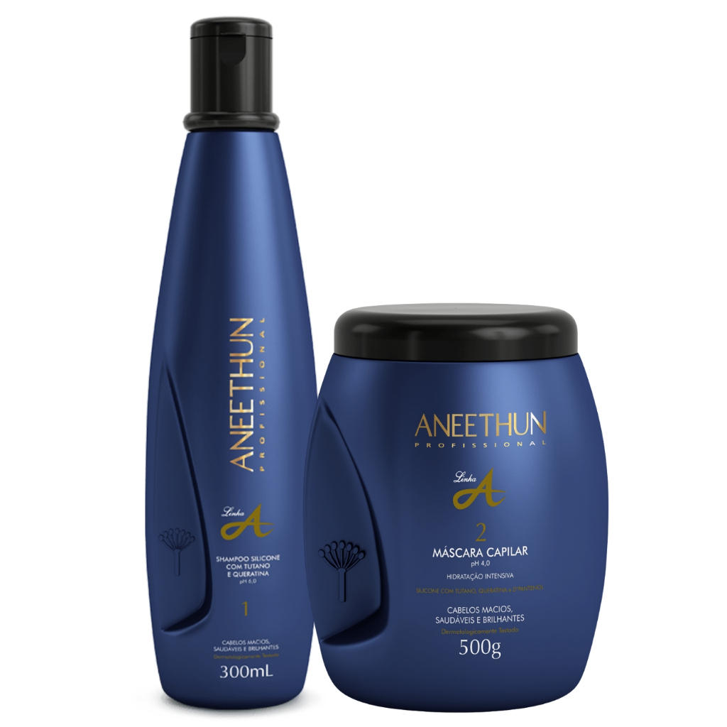 Kit Shampoo e Máscara Aneethun Linha A System Hidratação em Oferta na Shopee