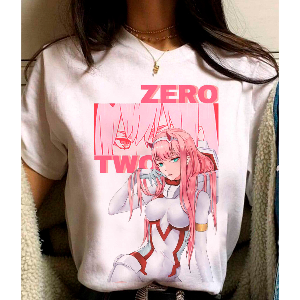 Anime T-Shirts Darling In The Franxx Zero Two Print Men Women