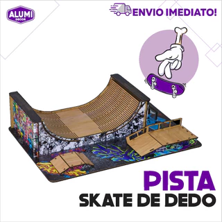Pista Rampa Skate Dedo MDF ADESIVADO Skate Park Rampa - Brinquedos De Dedo Fingerboard