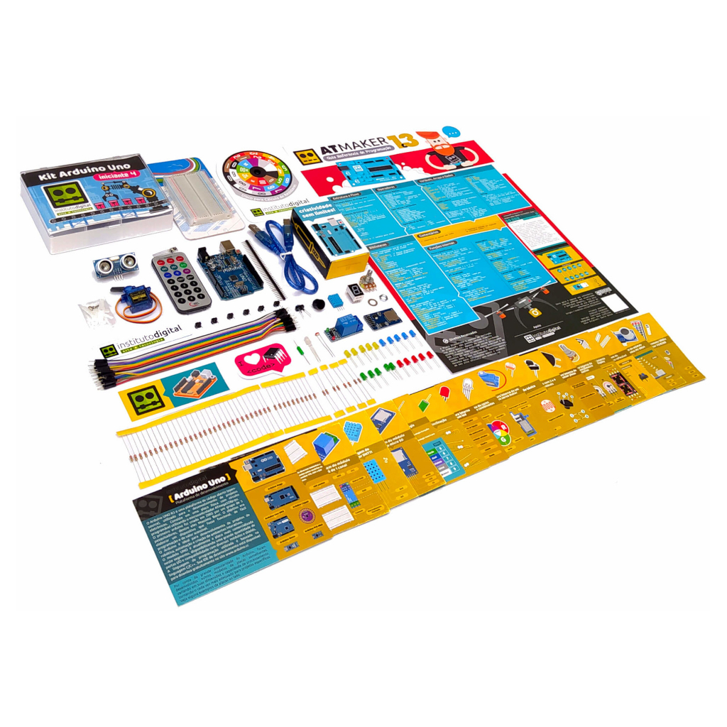 Kit Uno R3 Iniciante 4 Para Arduino Uno com cards Explicativos | Shopee ...