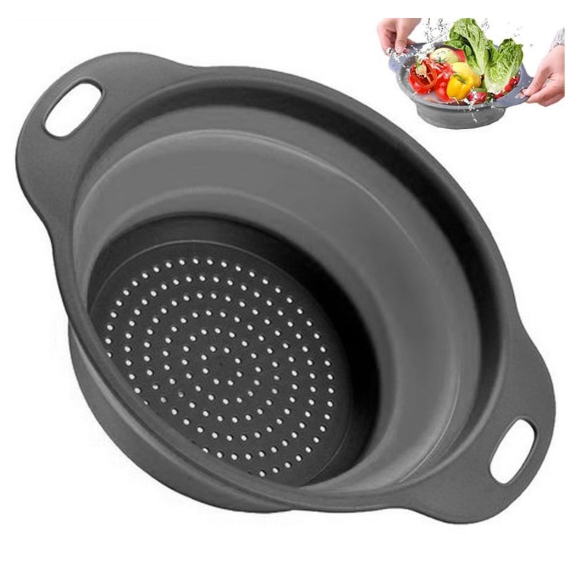 Redoldo - Escorredor de Macarrão Arroz Salada Frutas Alimentos Retrátil Silicone
