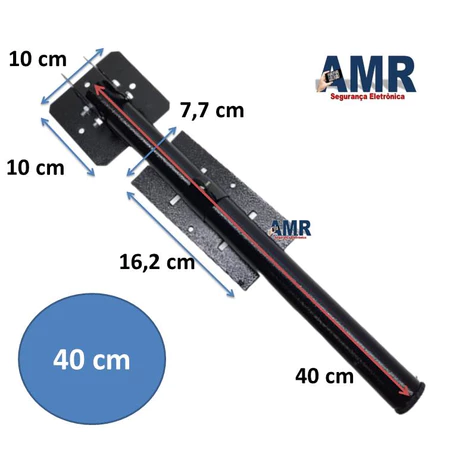 Suporte Articulado para Câmera de Segurança e Monitoramento Cftv Infra Sensor barreira 40 cm ou 75cm