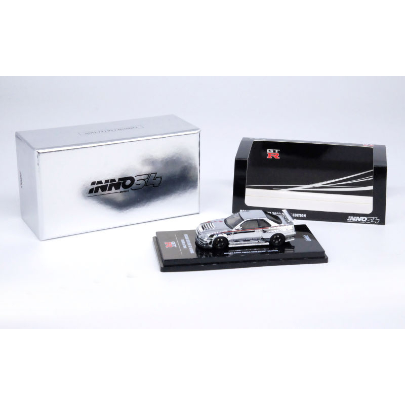 INNO 1/64 NISSAN SKYLINE GT-R R34 R-TUNE Silver- ミニカー