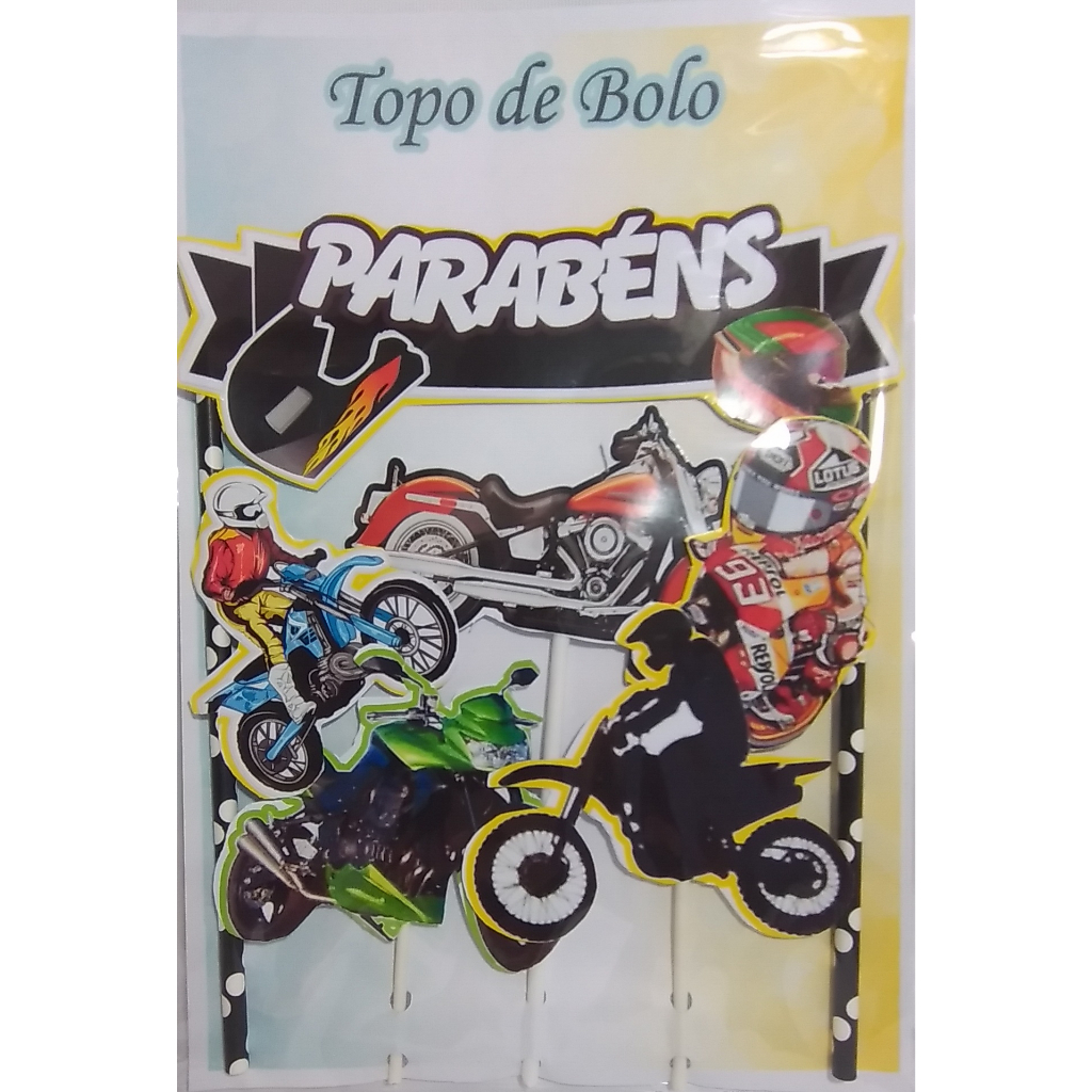 Kit Topper De Bolo / Tags / Topo Moto Motoqueiro Motocross