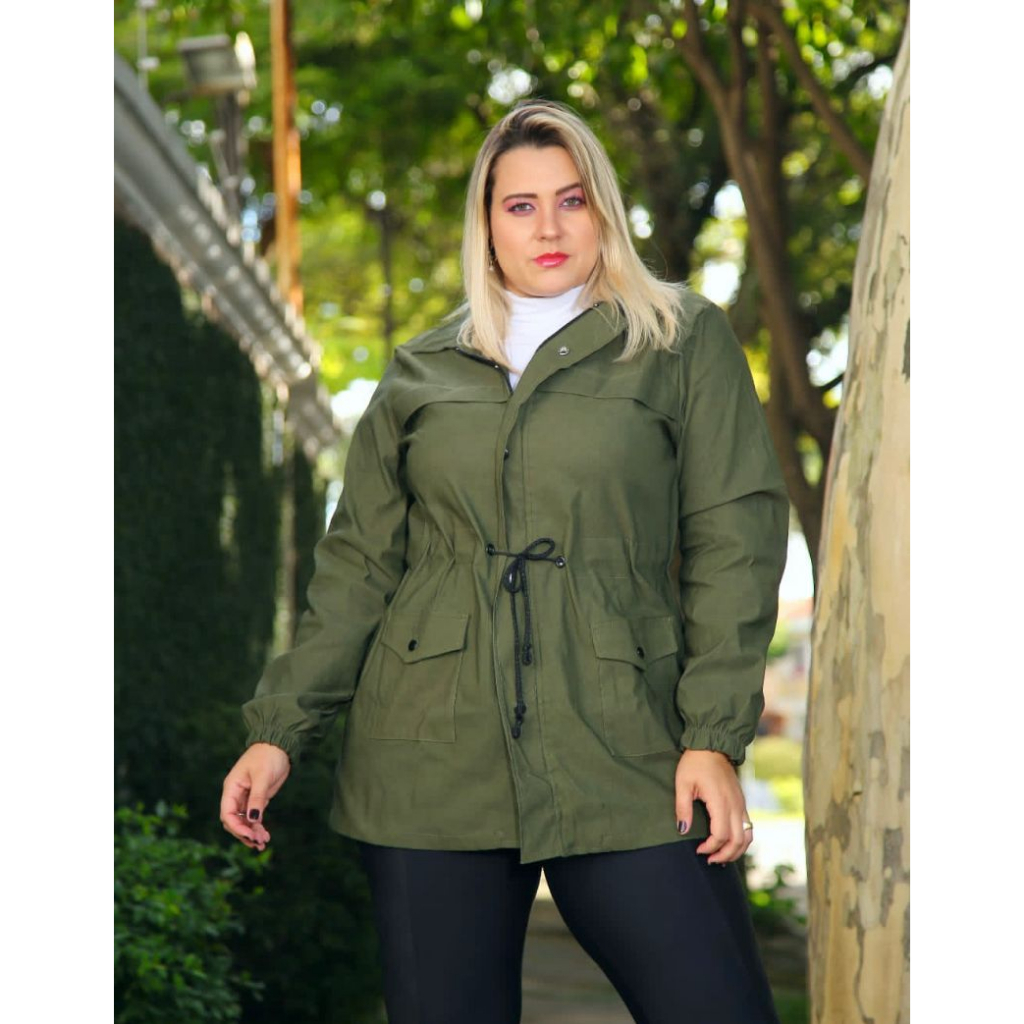 Casaco parka 2024 plus size