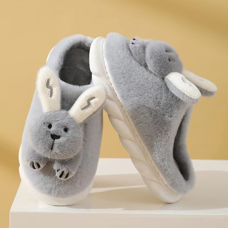 Pantufa Coelho Detalhado Pelúcia infantil Para Inverno Quente ...