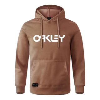 Moletom oakley masculino canguru flanelado